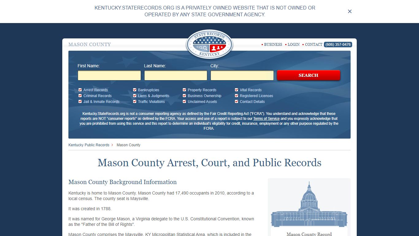 Mason County Arrest, Court, and Public Records